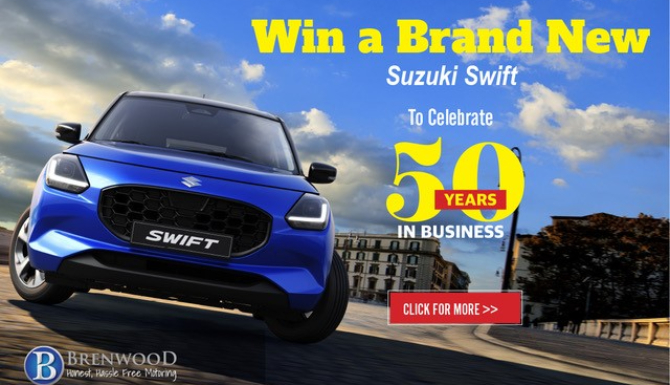 Win a Suzuki Swift - Celebrating 50 Years in Business